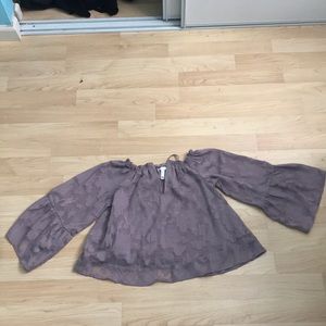 Purple lace, off the shoulder top